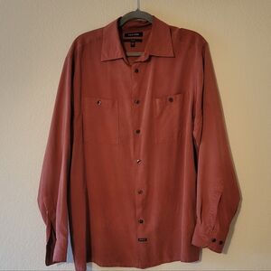 Murano Men's Rust Button Down Shirt